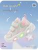 Bobodou Light-Up Girls' Toddler Shoes - 2025 New Style, Dual-Layer Cotton, Velvet-Lined for Autumn/Winter