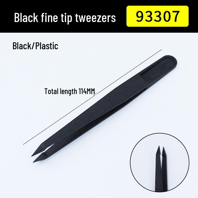 Insulated Anti-static Black Nylon Tweezers for Electronics Repair