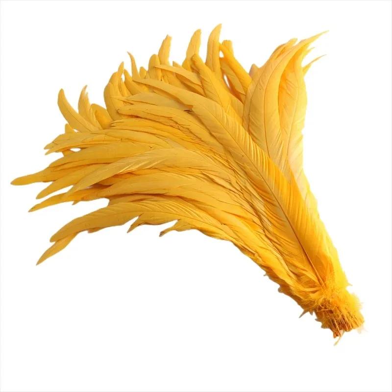 100Pcs/Lot All Sizes Colored Rooster Feathers for Crafts Fly Tying Materials Long Pheasant Carnival Wedding Decoration