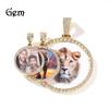 European & American Hip Hop XL Round Photo Pendant Necklace In Gold, Silver, or Rose Gold