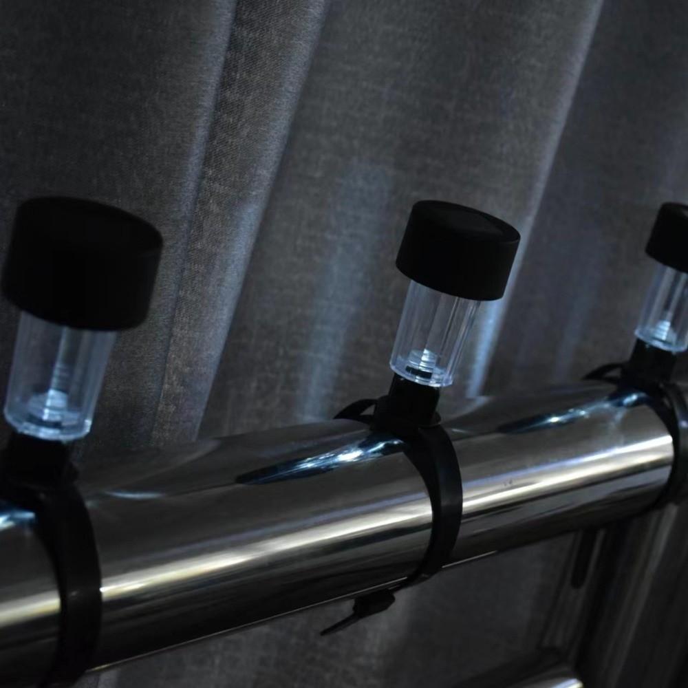 6pcs with Zip Tie Pool Fence Light Solar Powered Garden Lighting New Solar Pool Light for Home Yard