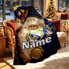 Personalizovaná deka s potiskem Realu Madrid, Vlastní jméno, Domácí dekorace, Ložnice, Pohovka, Kempování, Gauč, Dárky k narozeninám, Vánocům