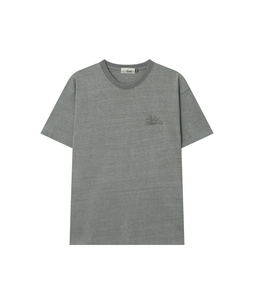 Iuteu Eeut Hooray Embroidered T-Shirt / Gray
