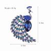 Retro Peacock Crystal Brooch With Alloy Enamel Pin For Women And Men
