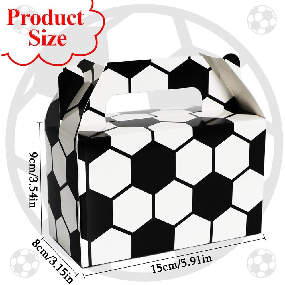 24pcs Soccer Party Favor Box Golden Gift Boxes Treat Boxes for Soccer Birthday Decorations Soccer Team Gift Boxes Sports Themed Treat Boxes