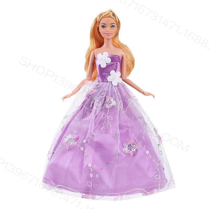 

Кукла 30 см в большом свадебном платье с пышной юбкой, игровой набор, включает 10 случайных предметов в упаковках по 5 штук XYS-12