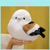 Cuddly And Cute Round Silver Throat Sparrow Stuffed Animal Plush Doll For Gifts