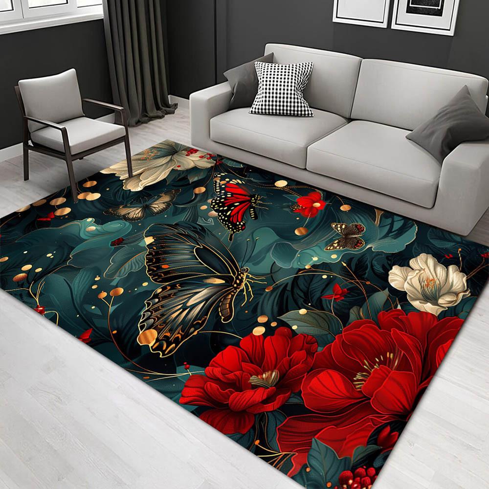 

1pc 21921869260 Pattern Carpet, Area Rug For Living Room Bedroom Room Bed Chair Laundry Entryway Corridor Yard Non-slip Outdoor Camping Rug 60cm by 90cm