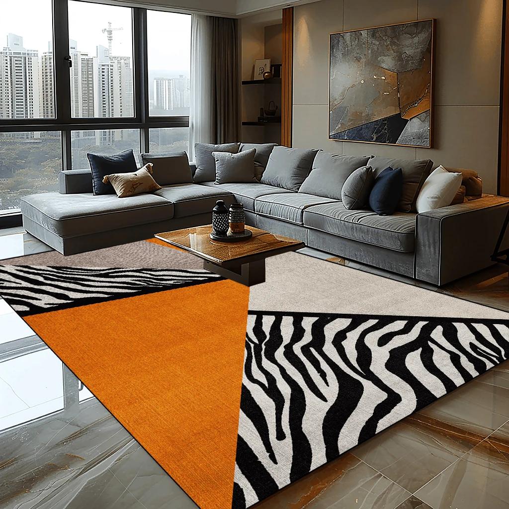 Nordic Geometric Carpet for Living Room Modern Luxury Decor Sofa Table Large Area Rugs Home Bathroom Non-slip Washable Mat