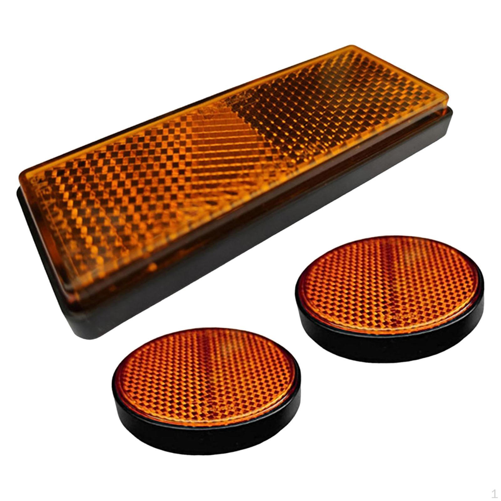 

3 штуки светоотражателей светоотражающие наклейки премиум высокая производительность видимость для лодки мотоцикла жёлтый