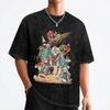 Witch Hat Atelier Anime T Shirt Washed Short Sleeve Oversize T-Shirt  Vintage for Men Women Streetwear Printed Tops Tees