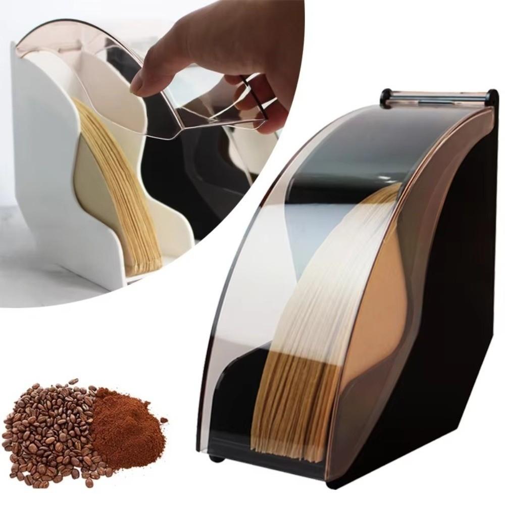 Mit Acryl-Abdeckung Kaffeefilterpapierhalter Kunststoff Staubdichtes Lagerregal Große Kapazität Servietten-Spenderregal
