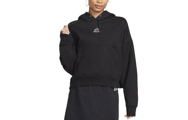 Nike Sweatshirts Women s Dark Smoke Gray Hooded Moderate Regular DQ5807-045 L