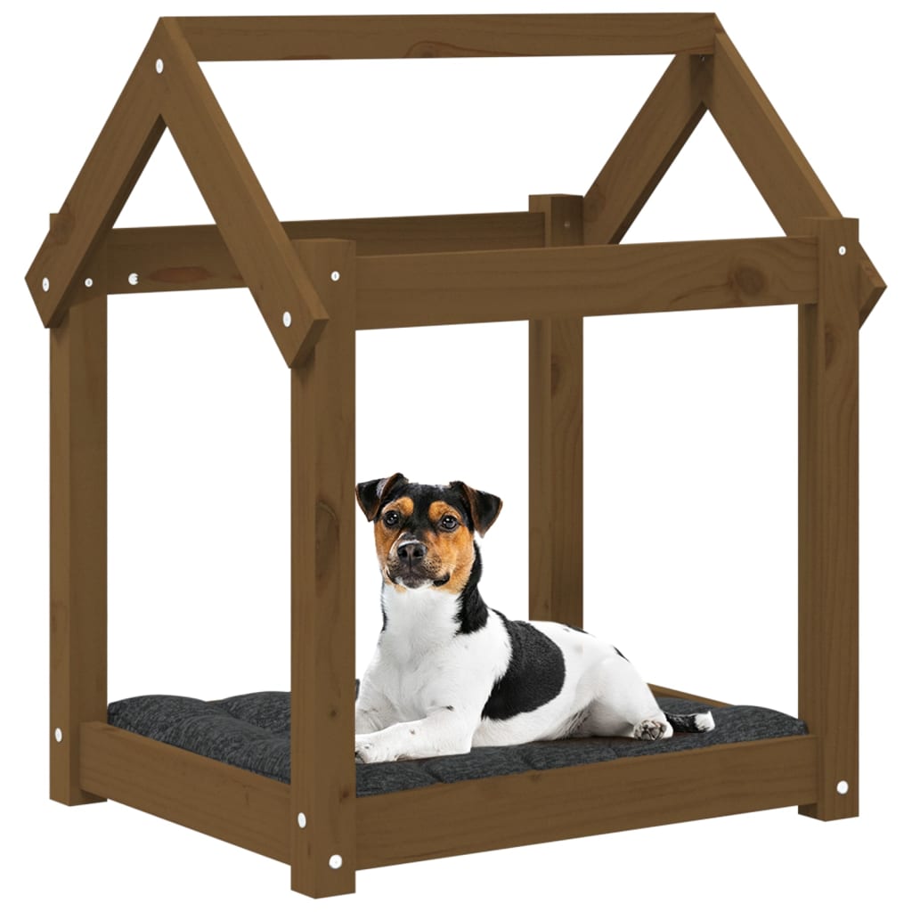Hundebett Honigbraun 61 x 50 x 70 cm Massivholz Kiefer