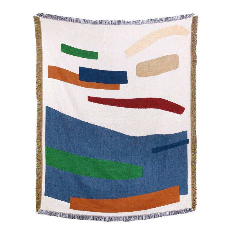 Jacquard Wall Tapestry Doubles as Proof Camping Blanket or Picnic Mat and Cozy Sofa Layer Versatile Everyday Comfort Choice 160X130