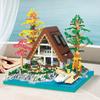 Cabin House Building Blocks Creative Center Log DIY City Model Constructor Micro Assemby Blocks Bricks Toys for Children Gift