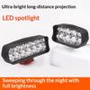 Motorcycle Headlight Led 12V 80V Driving Lights High Brightness 8/12/16/30 Led Waterproof Auxiliary Headlight External Spotlight