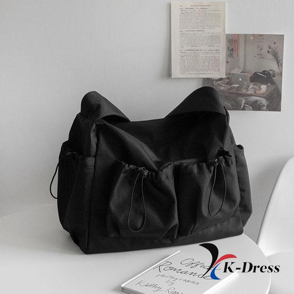 Big Cargo String Pocket Messenger Crossbody Bag (3 Colors)
