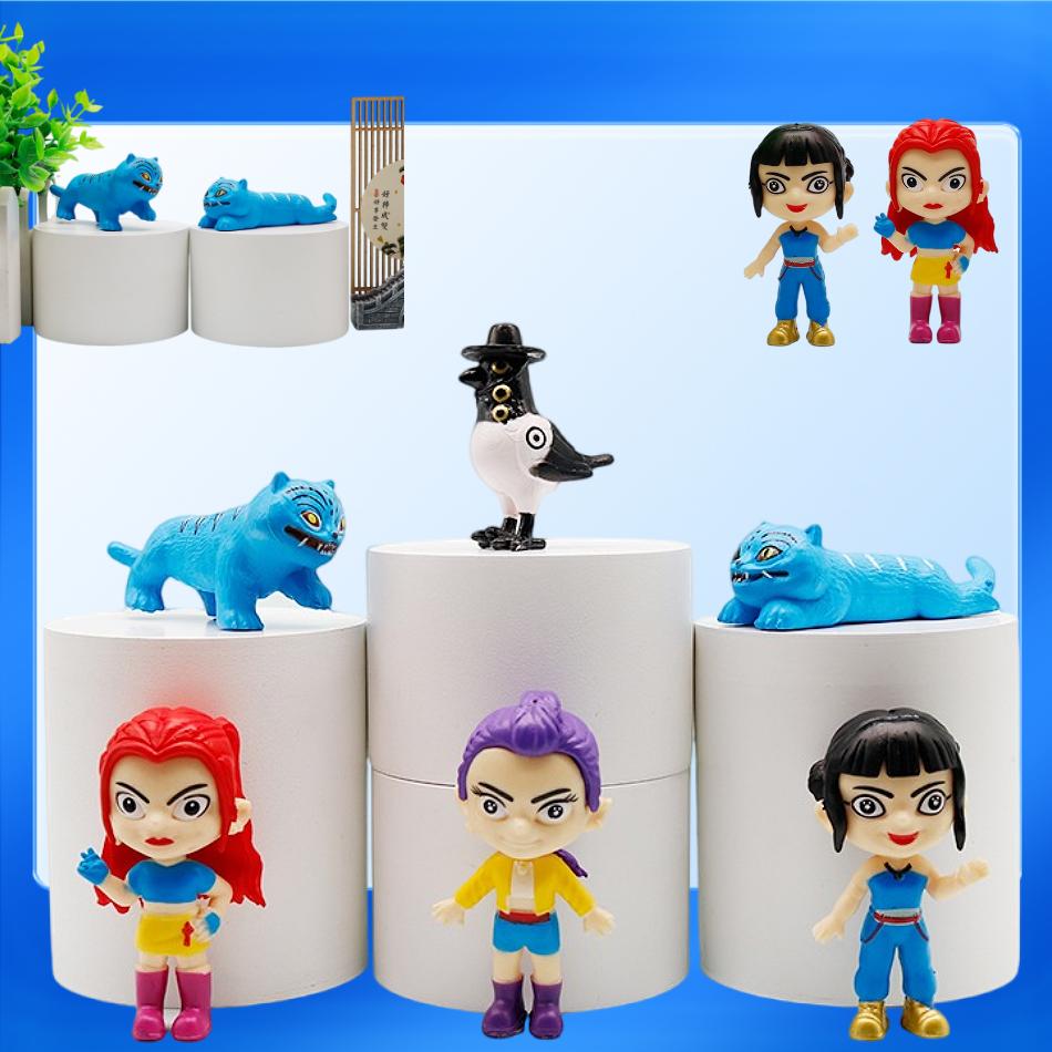 Anime Kpop Demon Hunters Figure K-Pop Demon Hunters Rumi Mira Zoey Tiger Figurine Toy Desk Decoration Statues Ornament