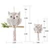 Owl Tapestry Hand-Woven Owl Dream Catcher Wall Hanging Macrame Tassel Boho Decor Diy Apartment Dorm Room Home Decoration