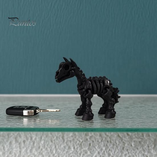 Modern Aesthetic Room Decor 3D Printed Horse Skeleton Figurines, Articulated Ornaments, Movable Joints Creative Desk Toy for Adults Fidgety