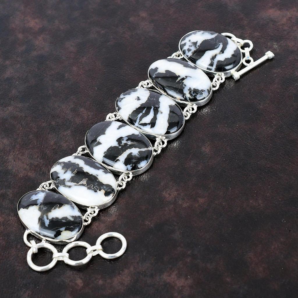 White Buffalo Turquoise Bracelet Gemstone Bracelet 925 Sterling Silver Bracelet Adjustable Chain Bracelet Handmade Bracelet Anniversary Gift