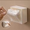 Wall-mounted Flip Storage Box, Punch Free Storage Box, Cosmetic Cotton Swab Multifunctional Storage Box, 2 Color Options