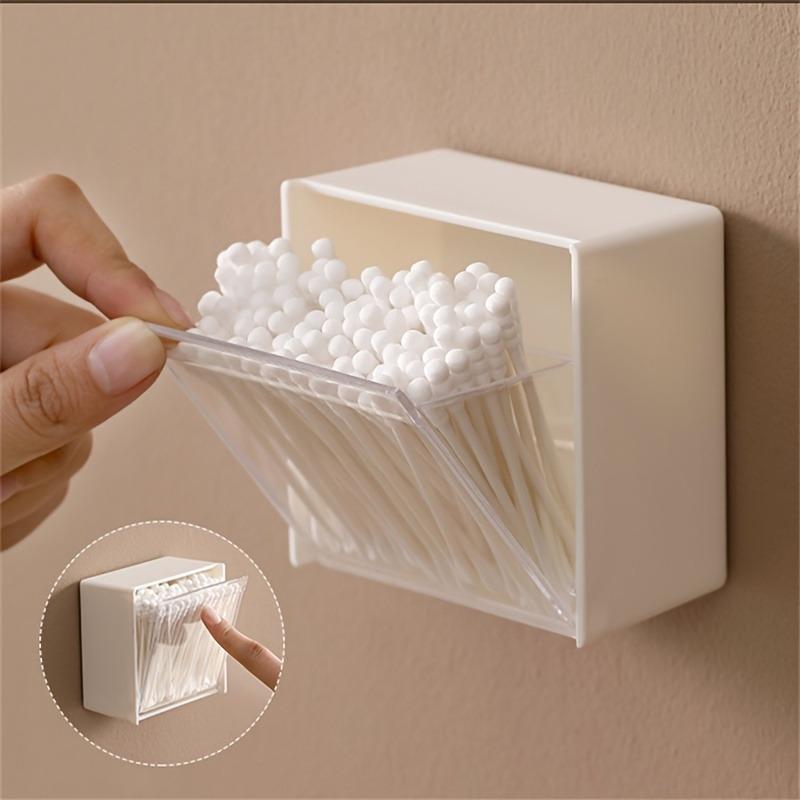 Wall-mounted Flip Storage Box, Punch Free Storage Box, Cosmetic Cotton Swab Multifunctional Storage Box, 2 Color Options