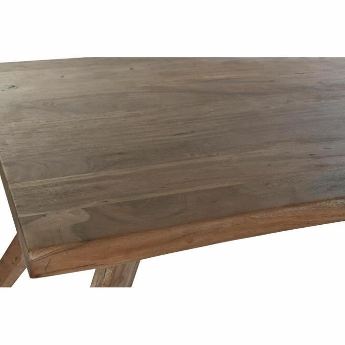 Table De Salle À Manger - Acacia - Marron - Design Colonial - 200x200 Cm - Bois Massif