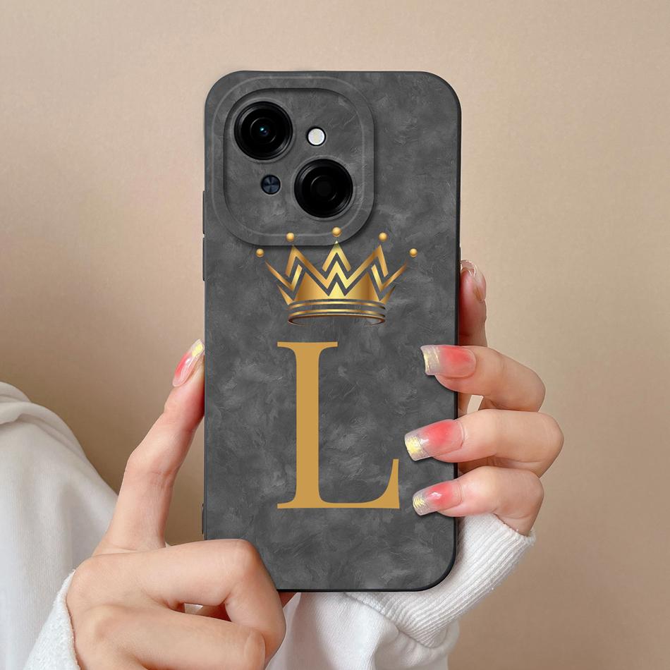 Name Case For Tecno Spark Go 1 Personalized letters Soft Back Cover Camera Protection High Quality Bumper For Tecno Spark Go1