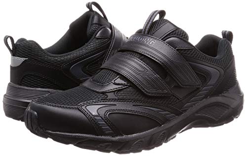 Spalding JIN 3480 Men's 5E Wide Walking Sneakers, Water-Repellent, Size 26.5cm, Black