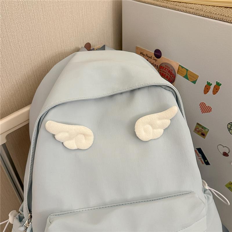 Solid Color Student Schoolbag Women's Backpack