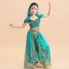 Princess Style Dance Dresses for Girls Red Blue Colors Aladdin Magic Lamp Children's Dress Set Stage Performance Costumes