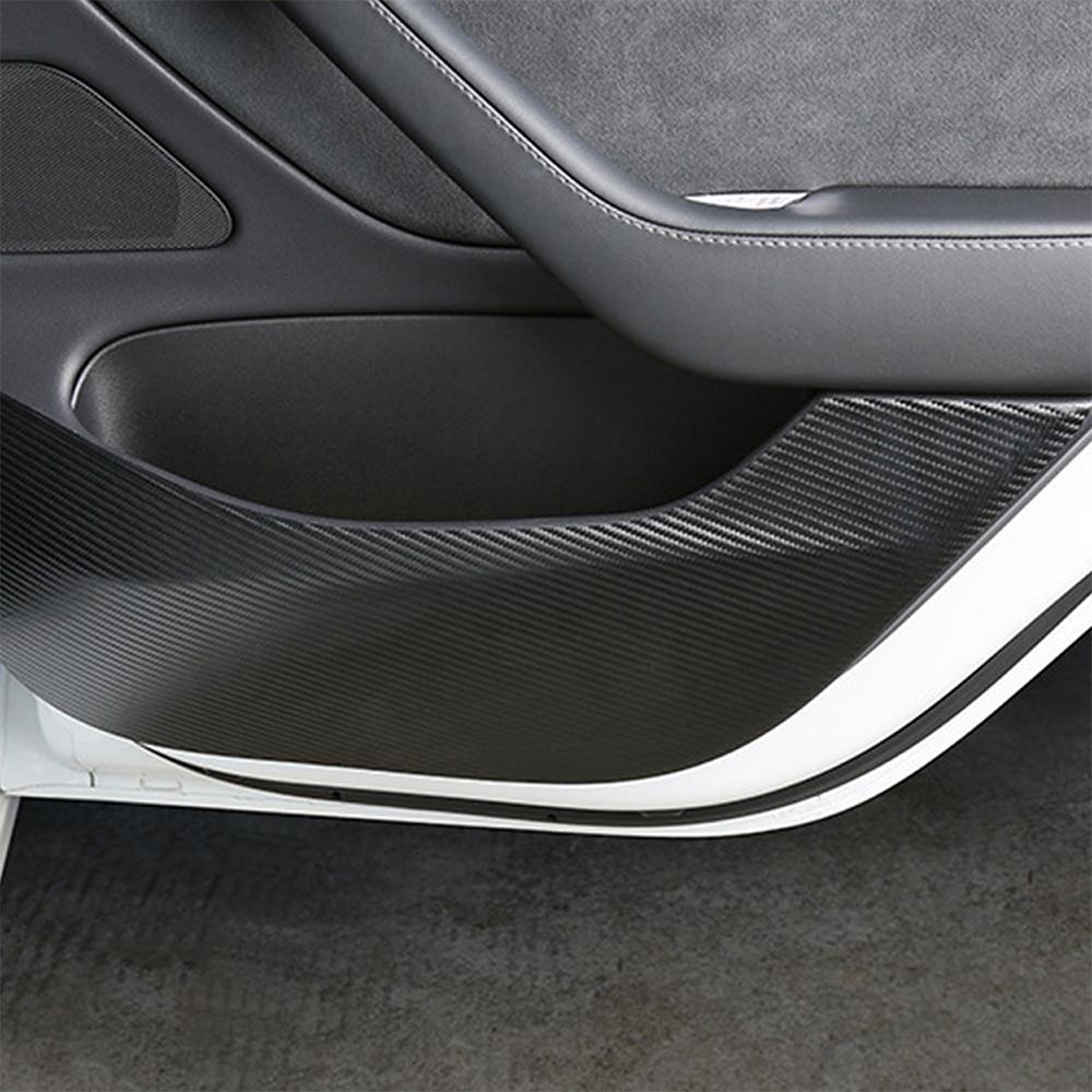 For Tesla Model 3 2017–2023 Model Y 2020–2024 Leather Car Door Anti Kick Pad Protection Interior Scratch Resistant Sticker