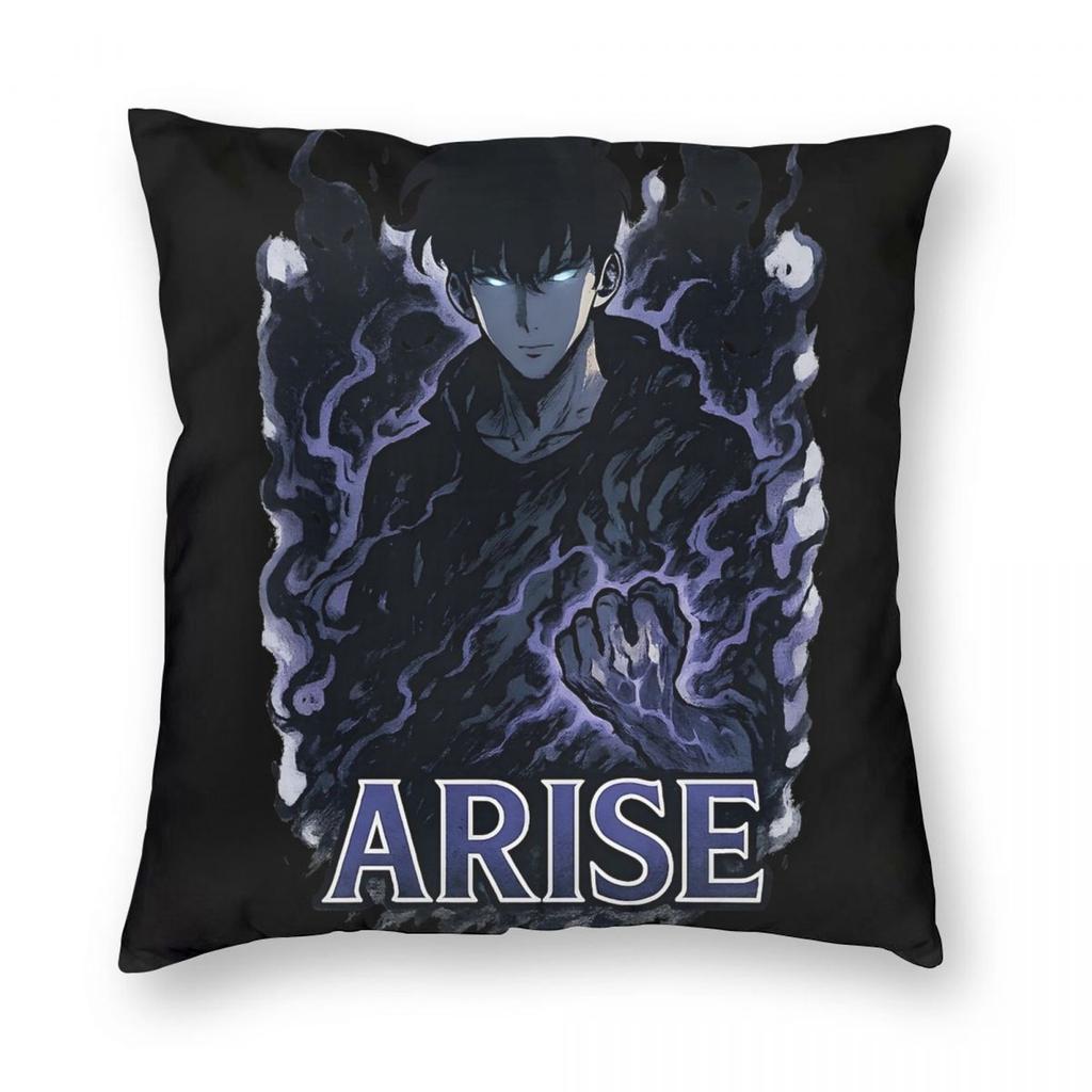 Anime Solo Leveling Pillowcase Printed Fabric Cushion Cover Decoration Throw Pillow Case Cover Seat Square 40X40cm