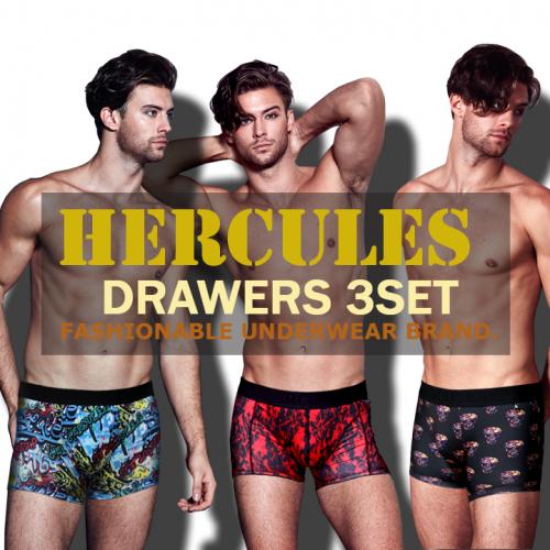 

[Нижнее белье Hercules] Удобные и стильные трусы, 3 шт., Том. 10 [Отправлено из Кореи] 100% Оригинал 95