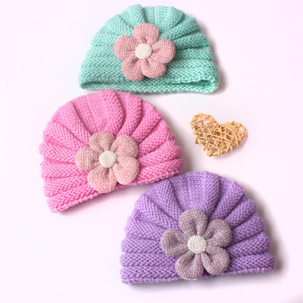 Autumn/Winter Knitted Baby Hat: Warm, Windproof & Comfortable Woolen Cap for Kids