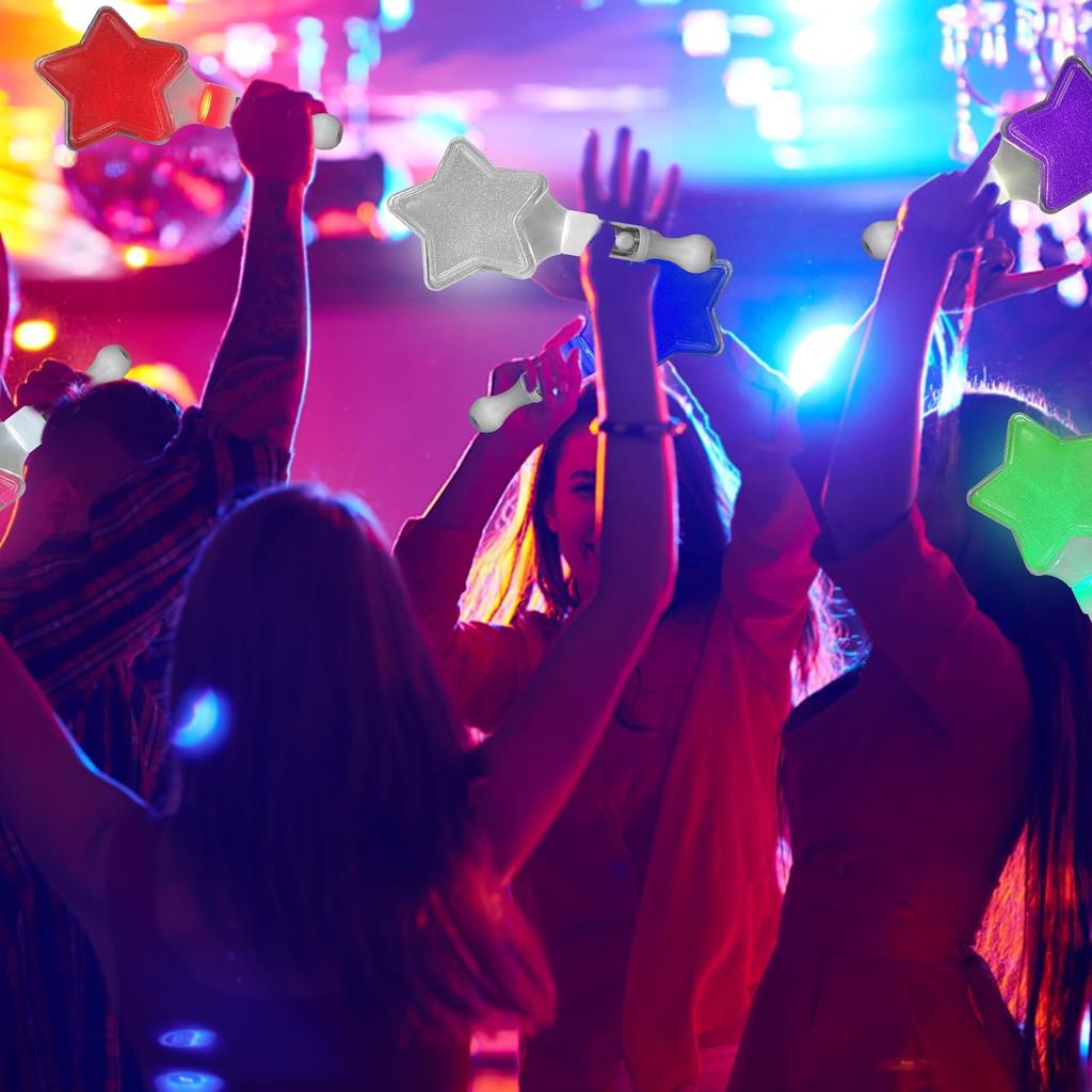 LED Stick Support Star Stick Heart Fluorescent Sticks Birthday Concert Party Glow Sticks Handheld Flashing Rod Idol Support Tool