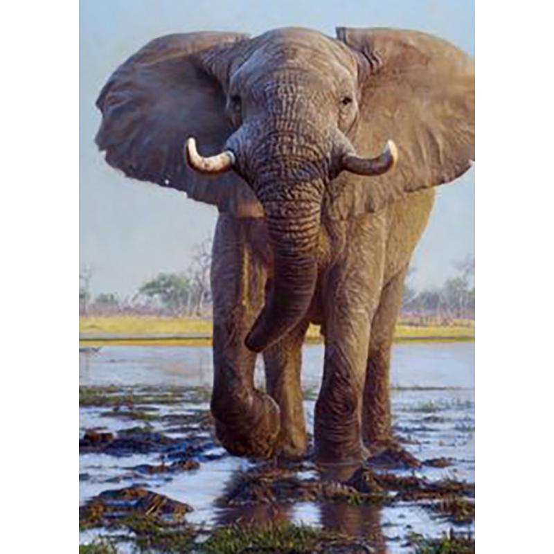 Elephant DIY 5D Diamond Painting Full Round Drill Animal Diamond Rhinestones Christmas Gift Mosaic Wall Art Home Decor