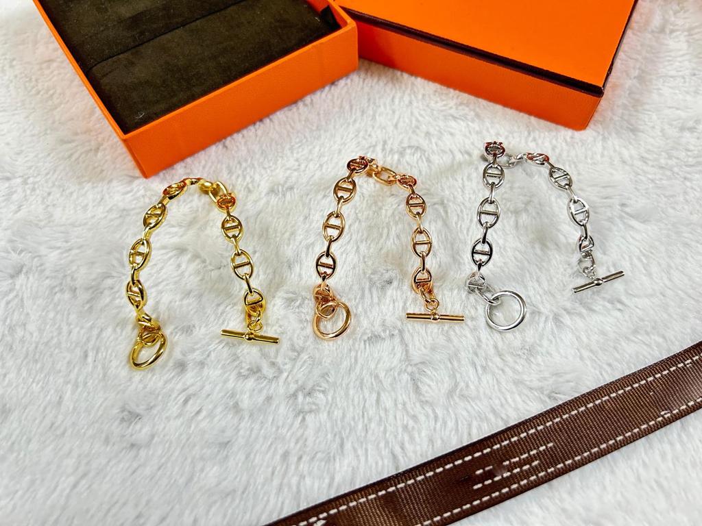 Kelly Pig Nose Full Diamond Women's Bracelet - V Gold Rose Gold, Light Luxury Fashion