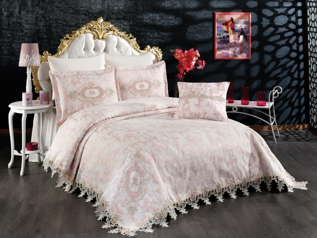 

Комплект хлопкового покрывала Berika, покрывало 250x260 с наволочкой, полный размер, двойной размер, розовый