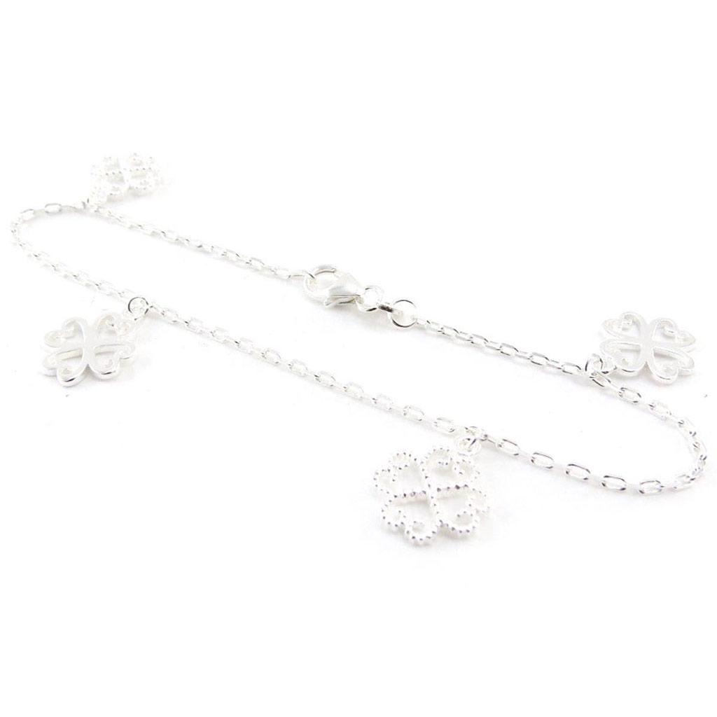 Les Trésors De Lily [J3078] - Silver 'Clover' Bracelet - 10 Mm