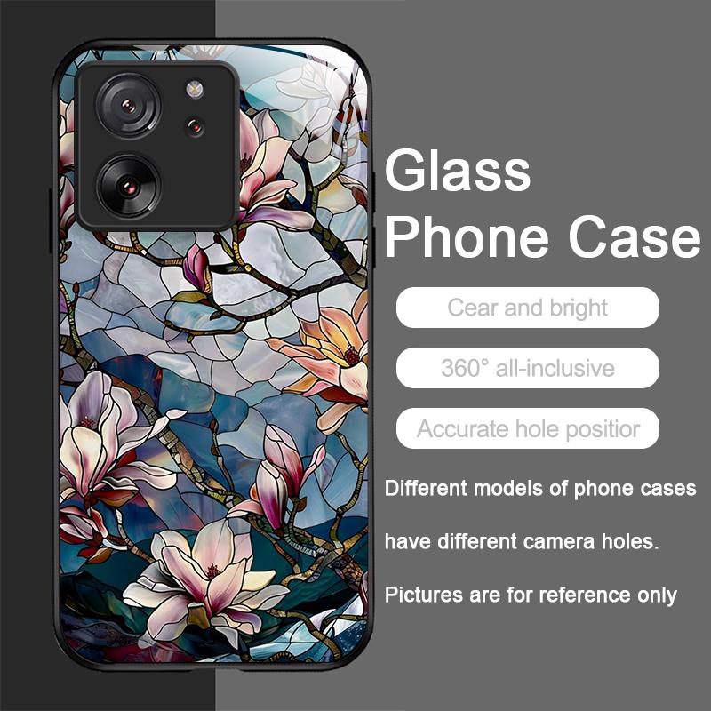 Luksusowe Szklane Etui Hartowane z Teksturą Kwiatowego Marmuru do Motorola Moto G85 G84 G75 G55 Edge 50 Fusion 40 Neo 30 Pro