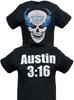Stone Cold Steve Austin 3:16 Crânio Fumante Camiseta Masculina 100% Algodão Camisetas Masculinas Top