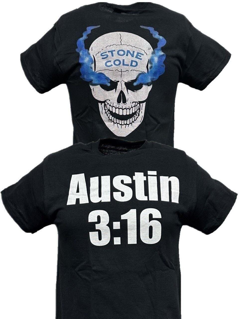 Stone Cold Steve Austin 3:16 Smoking Skull Mens 100% Cotton T-shirt Mens Tees Top 2XL