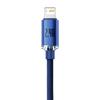 Cable Baseus  Baseus Crystal Shine Series Cable USB Cable for Fast Charging and Data Transfer USB Type A - Lightning 2.4A 1.2m Blue (CAJY000003)