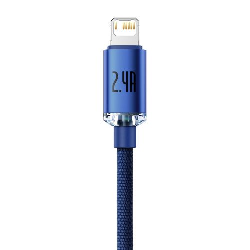 Cable Baseus  Baseus Crystal Shine Series Cable USB Cable for Fast Charging and Data Transfer USB Type A - Lightning 2.4A 1.2m Blue (CAJY000003)