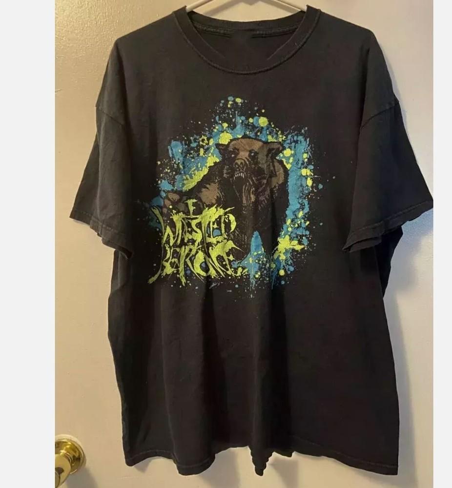 New Popular Iwrestledabear wbr/ once Black T-Shirt Cotton Full Size Unisex T-Shirt XL