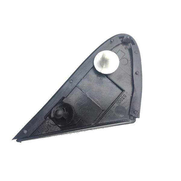Set of Black ABS Reversing Mirror Triangle Covers for Exterior Rearview of Feng