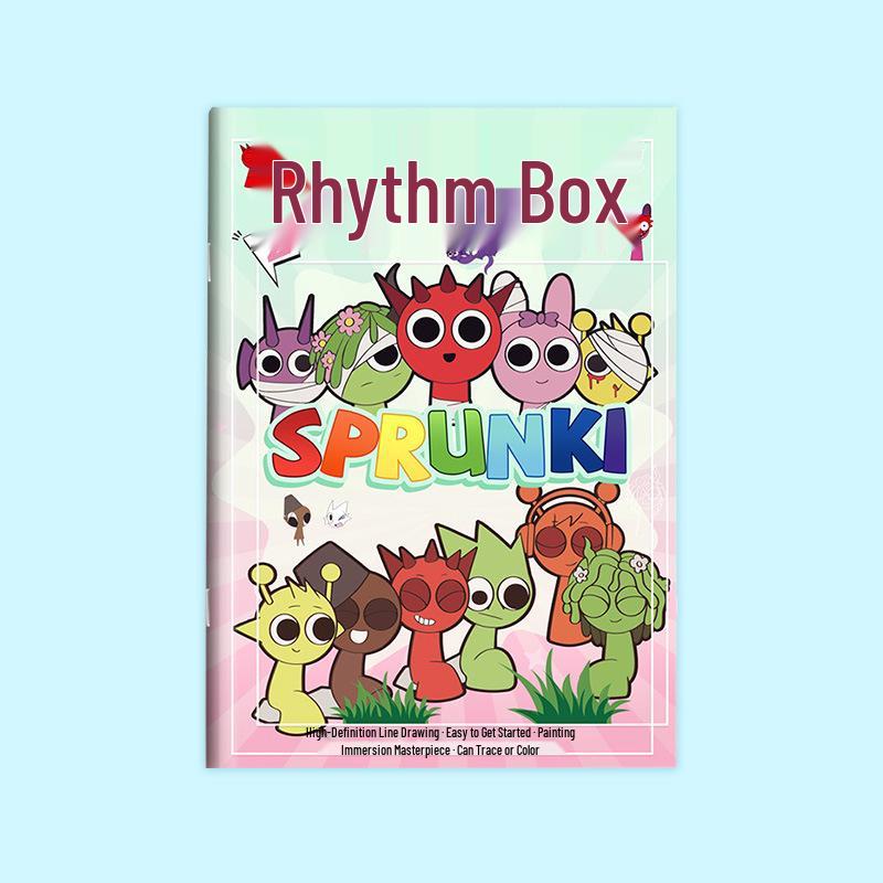 Rhythm Box Children s Anime Cartoon Tracing & Coloring Book 20 sheets, 40 pages